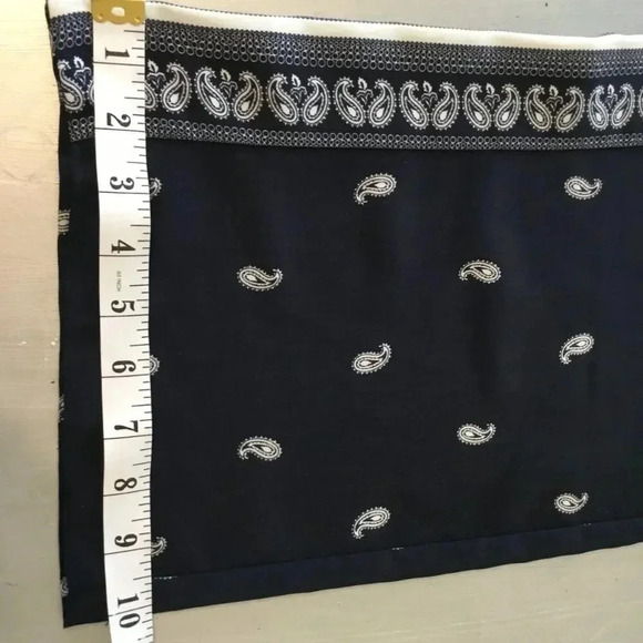 TOMMY HILFIGER blue bandana design  wide leg casual pant SZ 10 - Picture 6 of 14